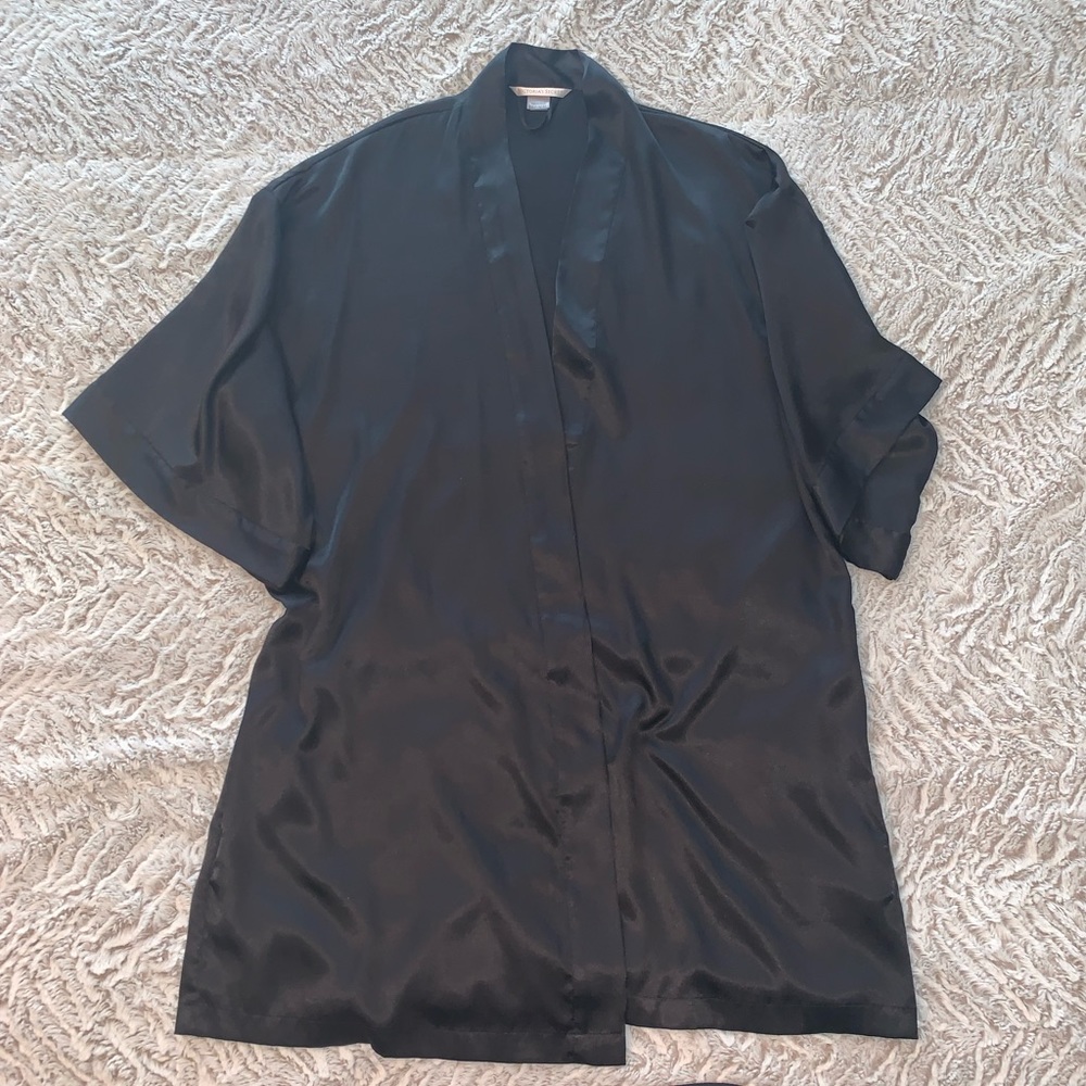 VS Black Silk Robe